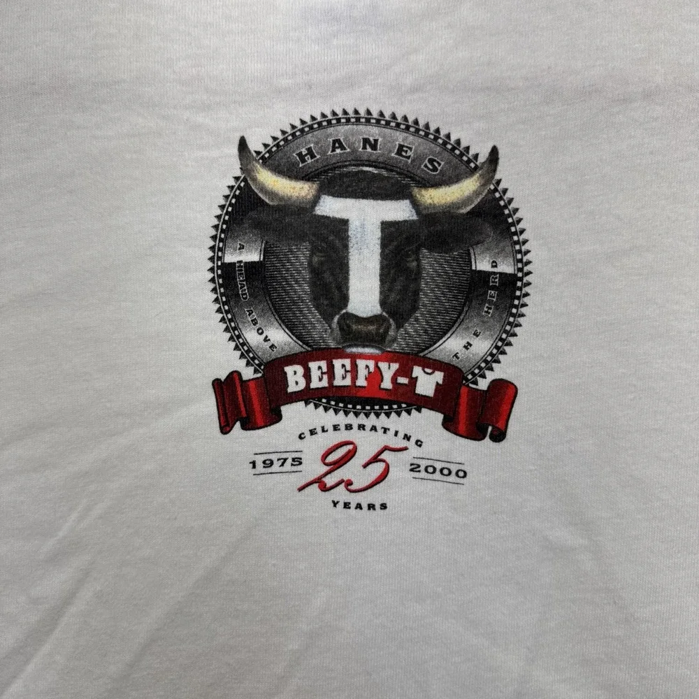 VTG‎ Y2K Hanes Beefy Staton Wholesale 2000 Graphic Tee White sz XL
